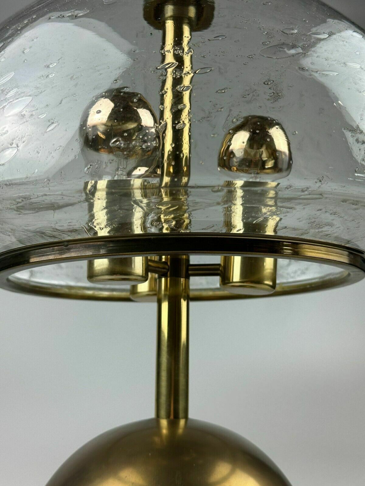 photo vinterior 60s 70s Table Lamp By Doria Leuchten Germany Glass & Brass Space Age