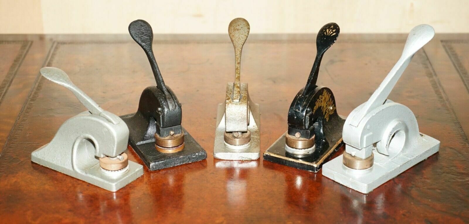 Suite Of Five Antique Victorian Buisness Press / Stamps From Bevan Funnell