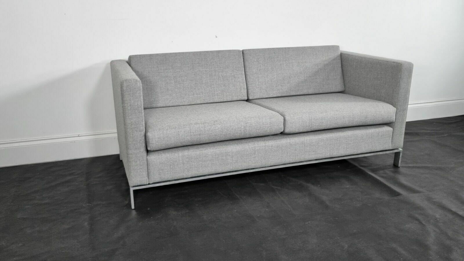 Stunning Walter Knoll 2.5 Foster Sofa In Luxuriously Soft Grey Lambswool (2) photo vinterior