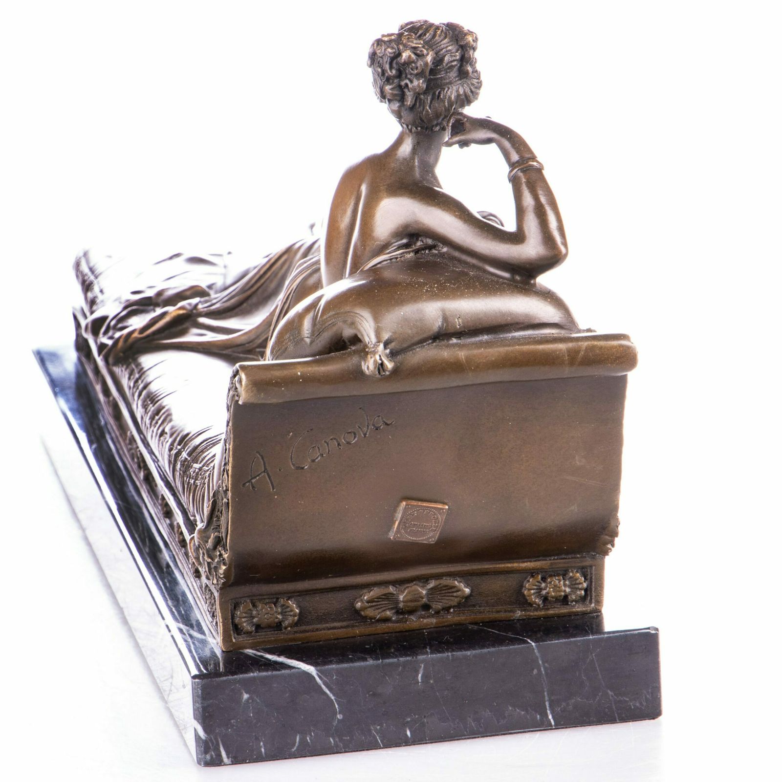 Italian Renaissance Style Bronze Sculpture Of Pauline Bonaparte “Venus Victrix” By A. Canova photo Home Decor