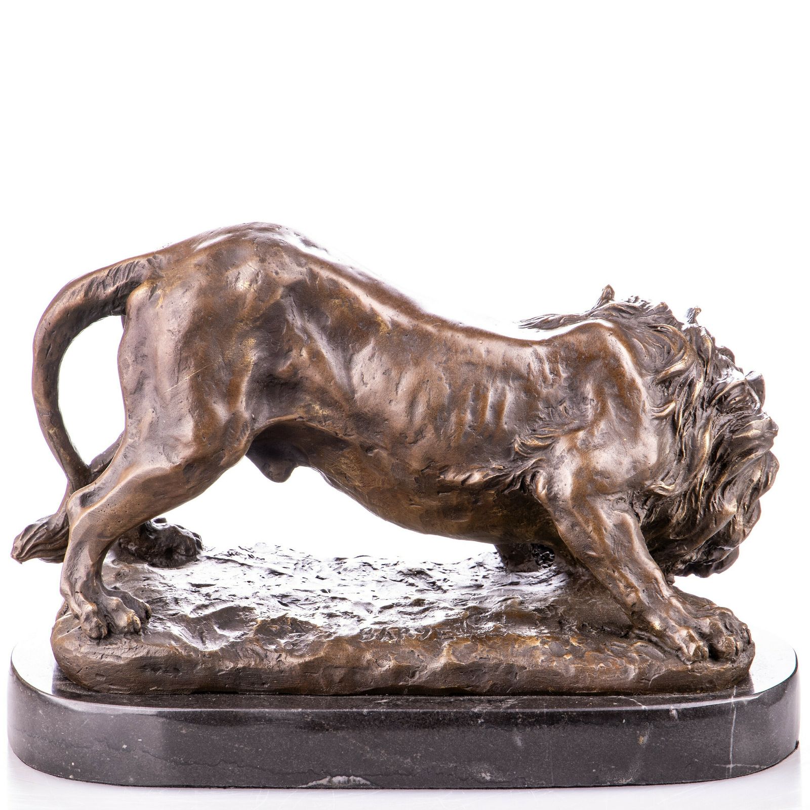 Bronze Majestic Lion Sculpture – Luxus Collection – Barye photo Art