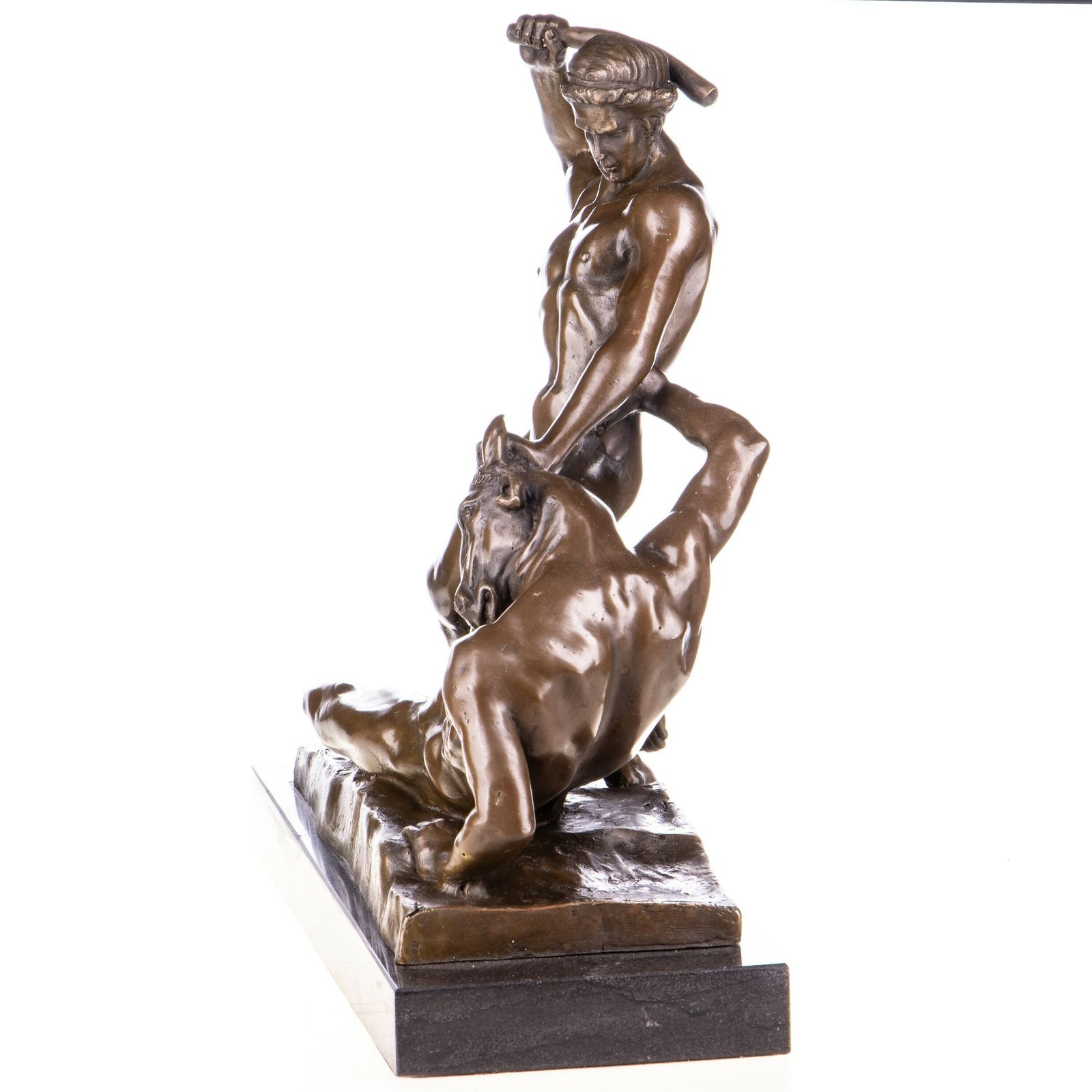 “Theseus And The Minotaur” Mythological Bronze Figure, Inspired By Ramey’s Masterpiece. photo furniture