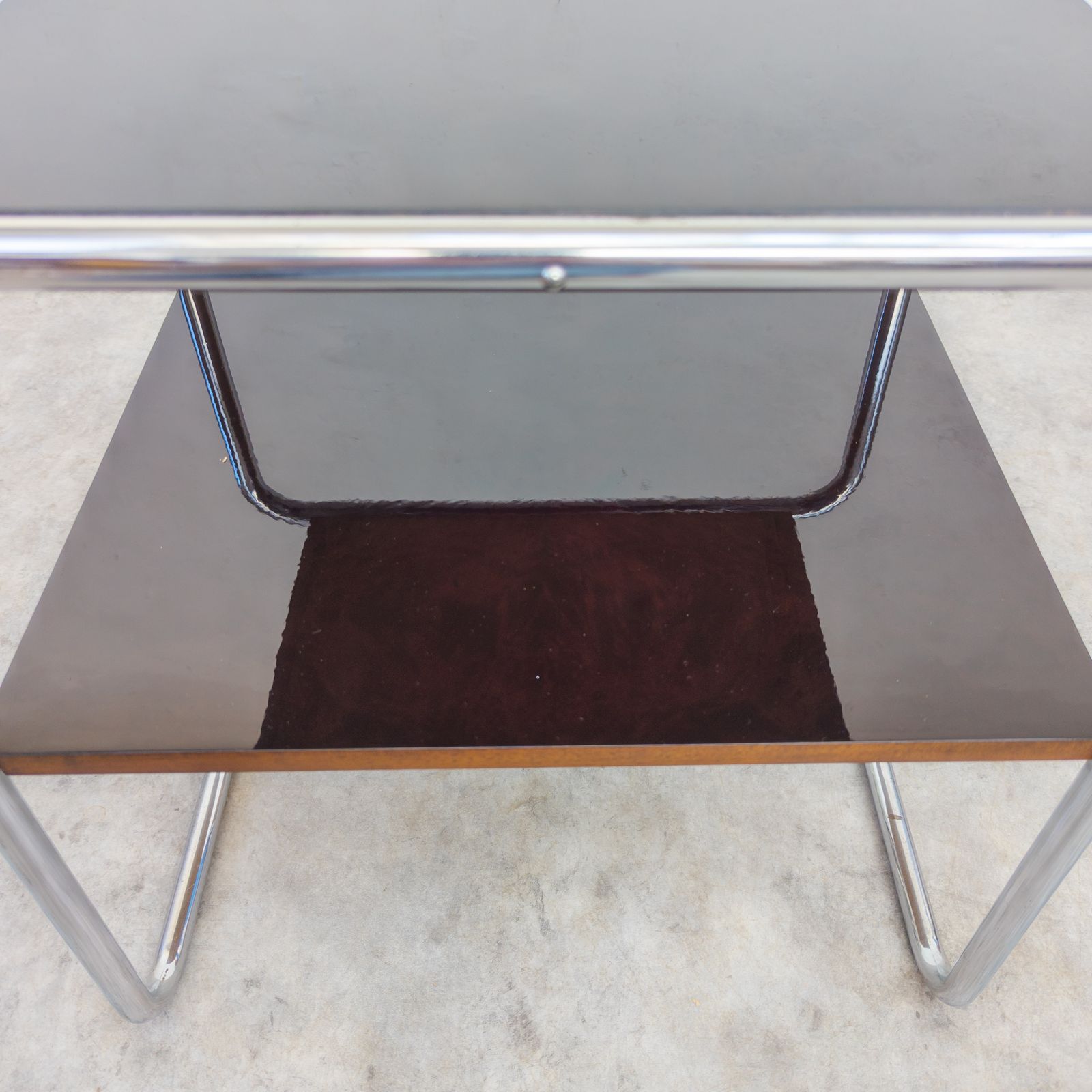 photo vinterior Rare Bauhaus Tubular Steel Side Table By Marcel Breuer