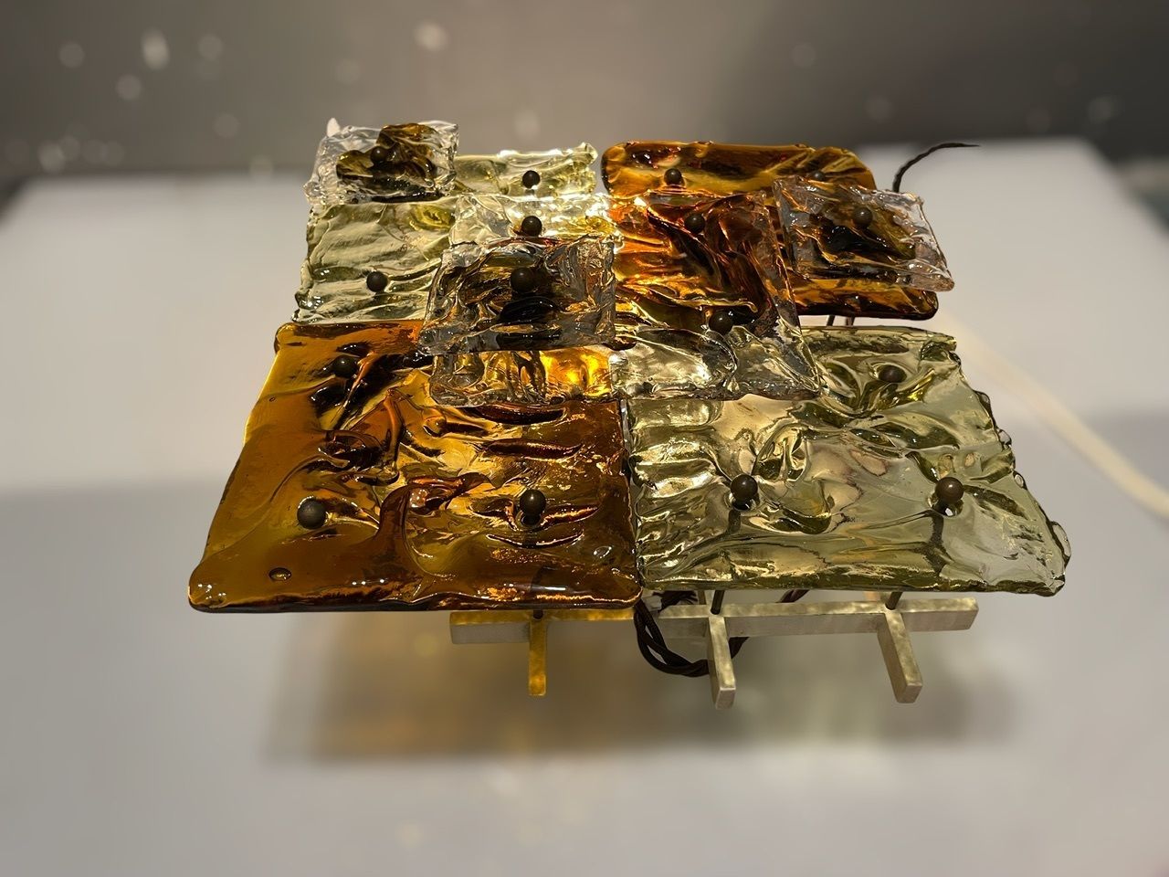 Murano Glass Sconces Set Of 2 Model Patchwork By Ludovico De Santillana For Venini photo for sale