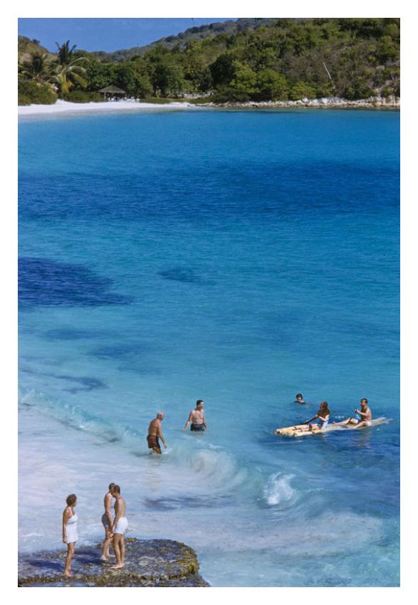 Rafting At The Mill Reef By Toni Frissell Archival Pigment Print Oversize Framed In Brown photo furniture