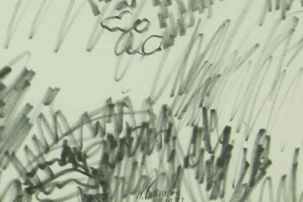Ink And Pencil By Noel Brannan. Countryside Scene, Possibly Near Hinckley photo for sale