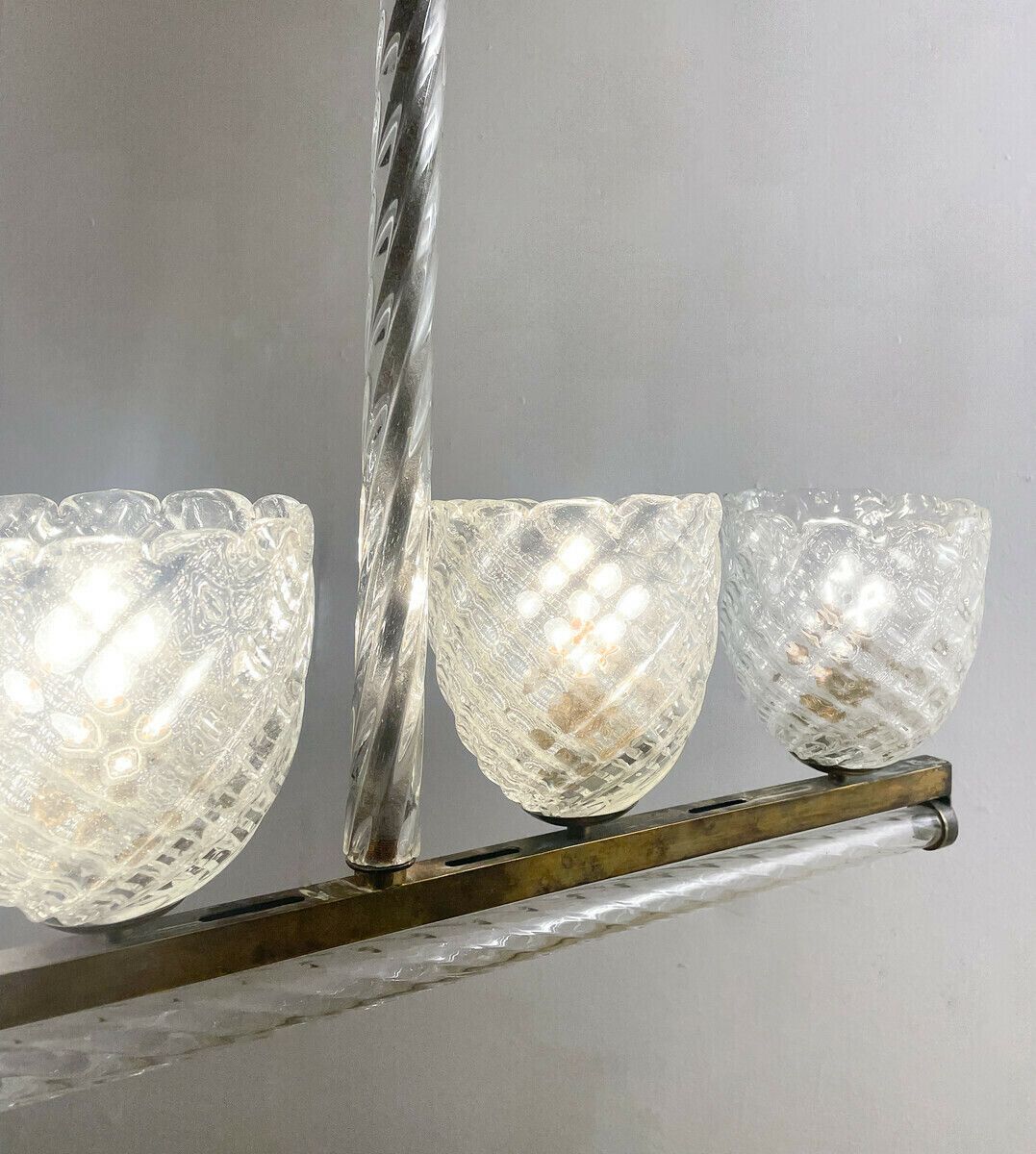Vintage Murano Glass Chandelier By Ercole Barovier photo Lighting
