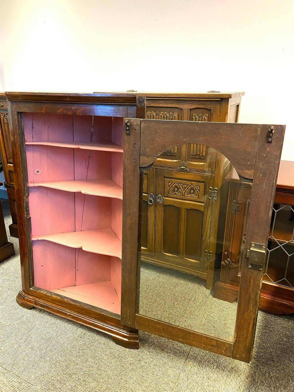 Georgian Glazed Corner Cabinet / Made In England C1780 / Free Delivery photo for sale