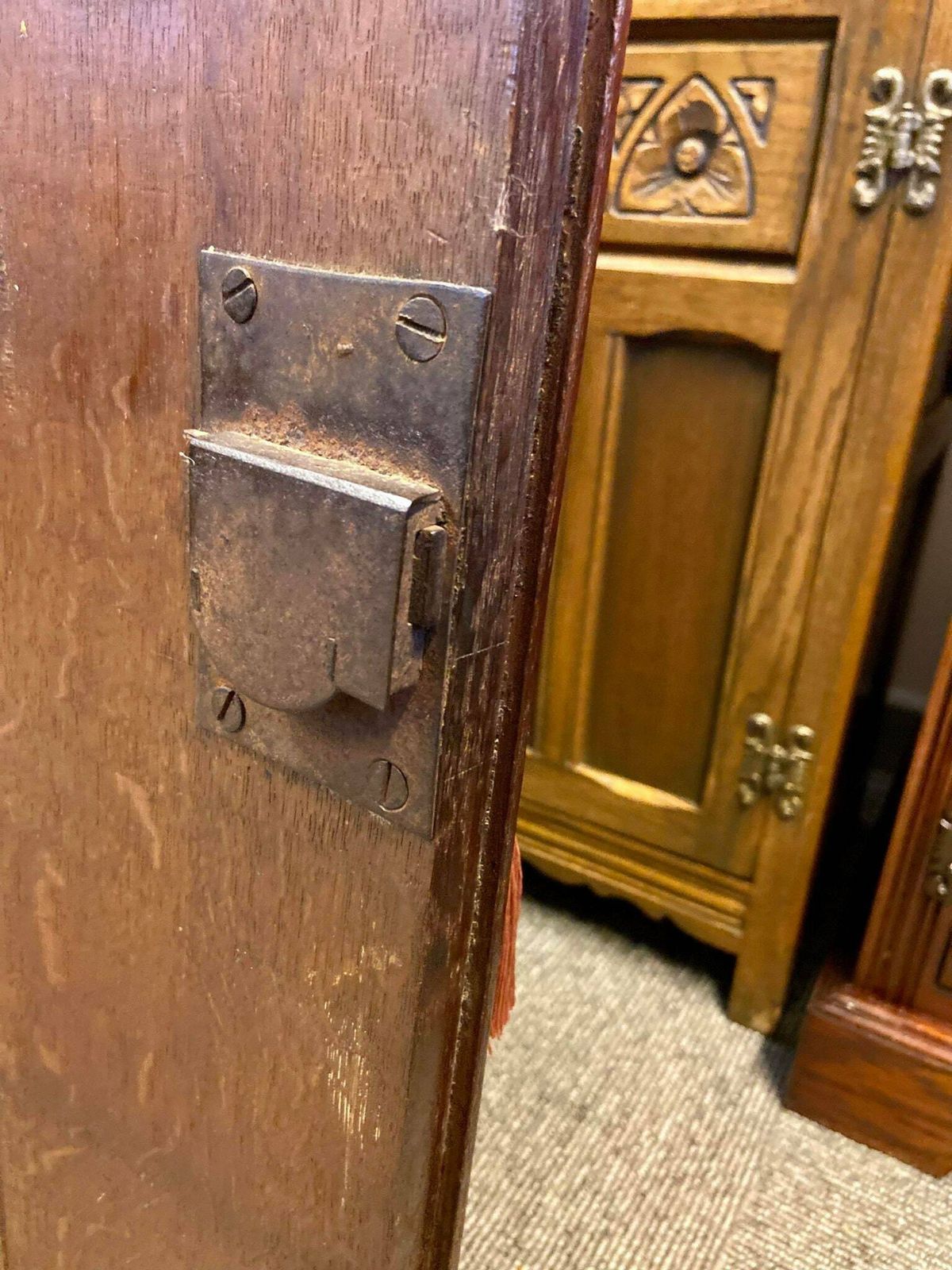 Antique Georgian Bow Front Corner Cupboard / Made In England C1780 photo Furniture