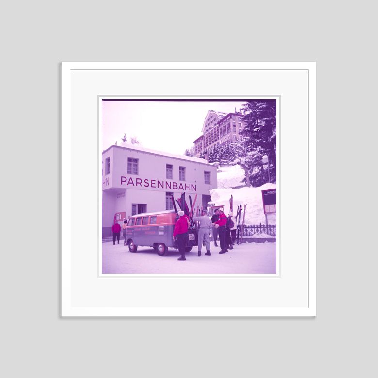 Ski Bus By Toni Frissell Archival Pigment Print Framed In White