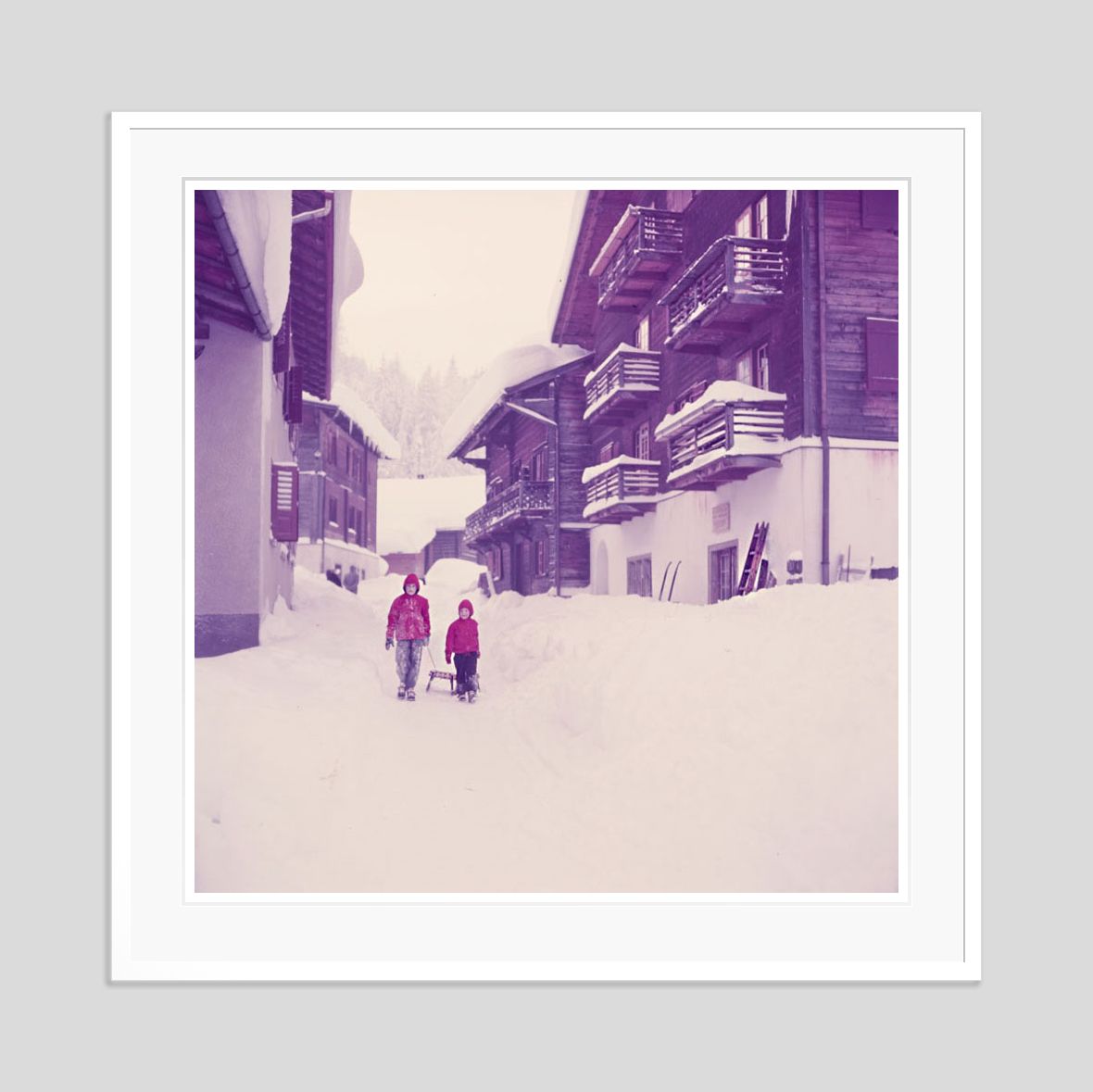 Sledging Trip By Toni Frissell Archival Pigment Print Oversize Framed In White