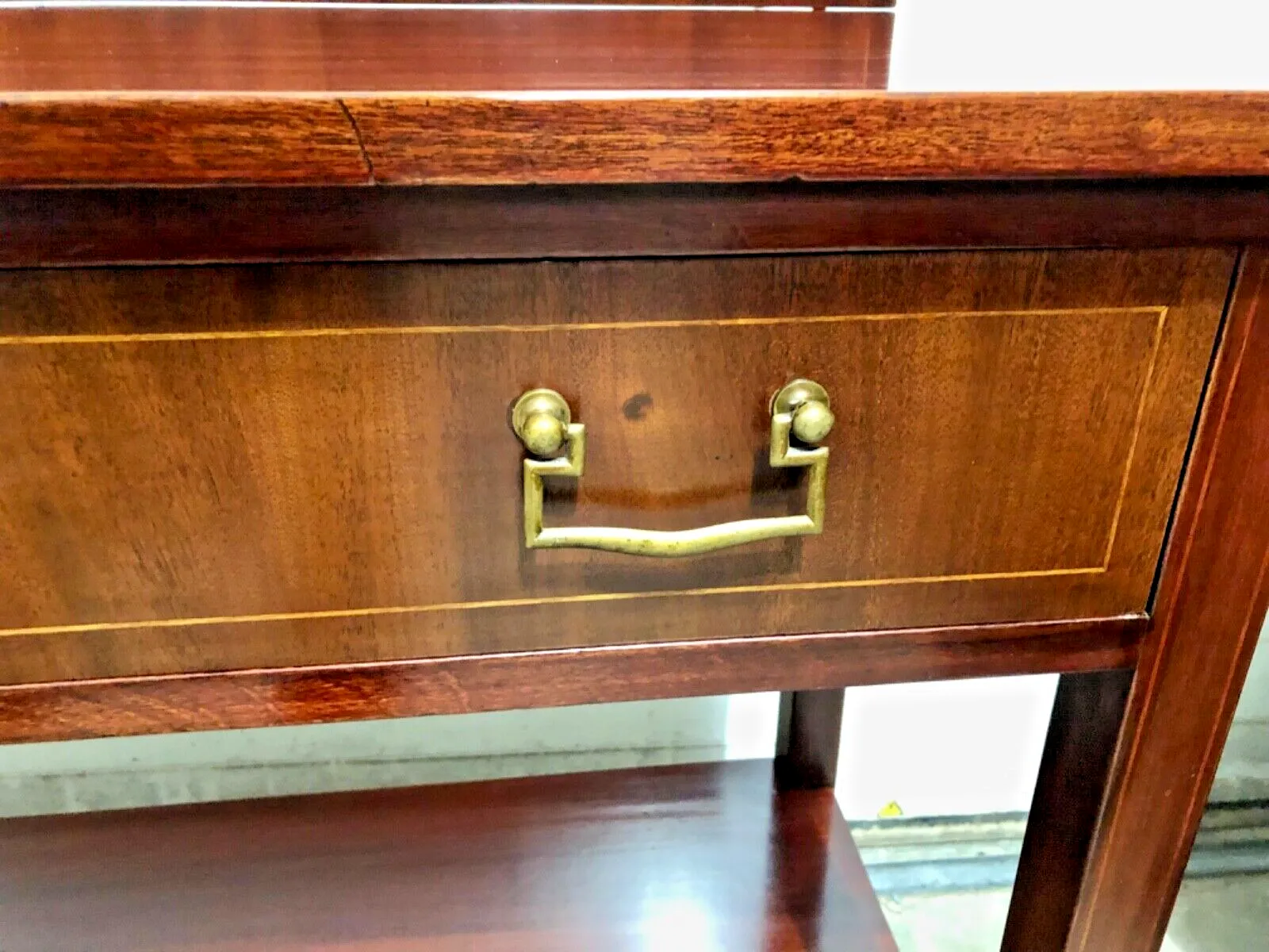 Handsome Edwardian Mahogany Buffet / Serving Table photo for sale