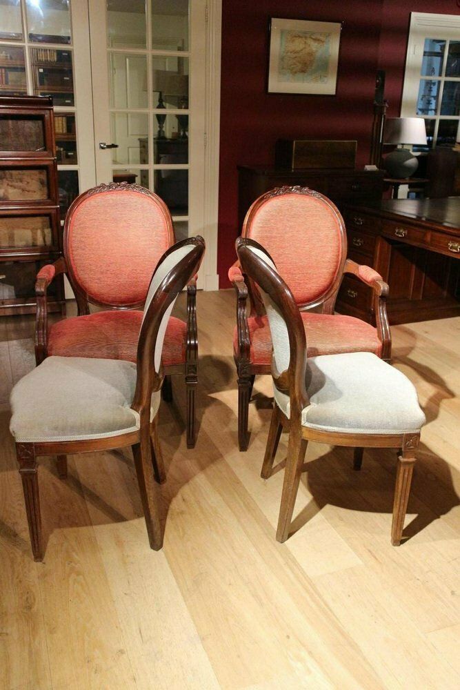 Antique Dining Room Chairs In Mahogany, Set Of 4 photo vintage