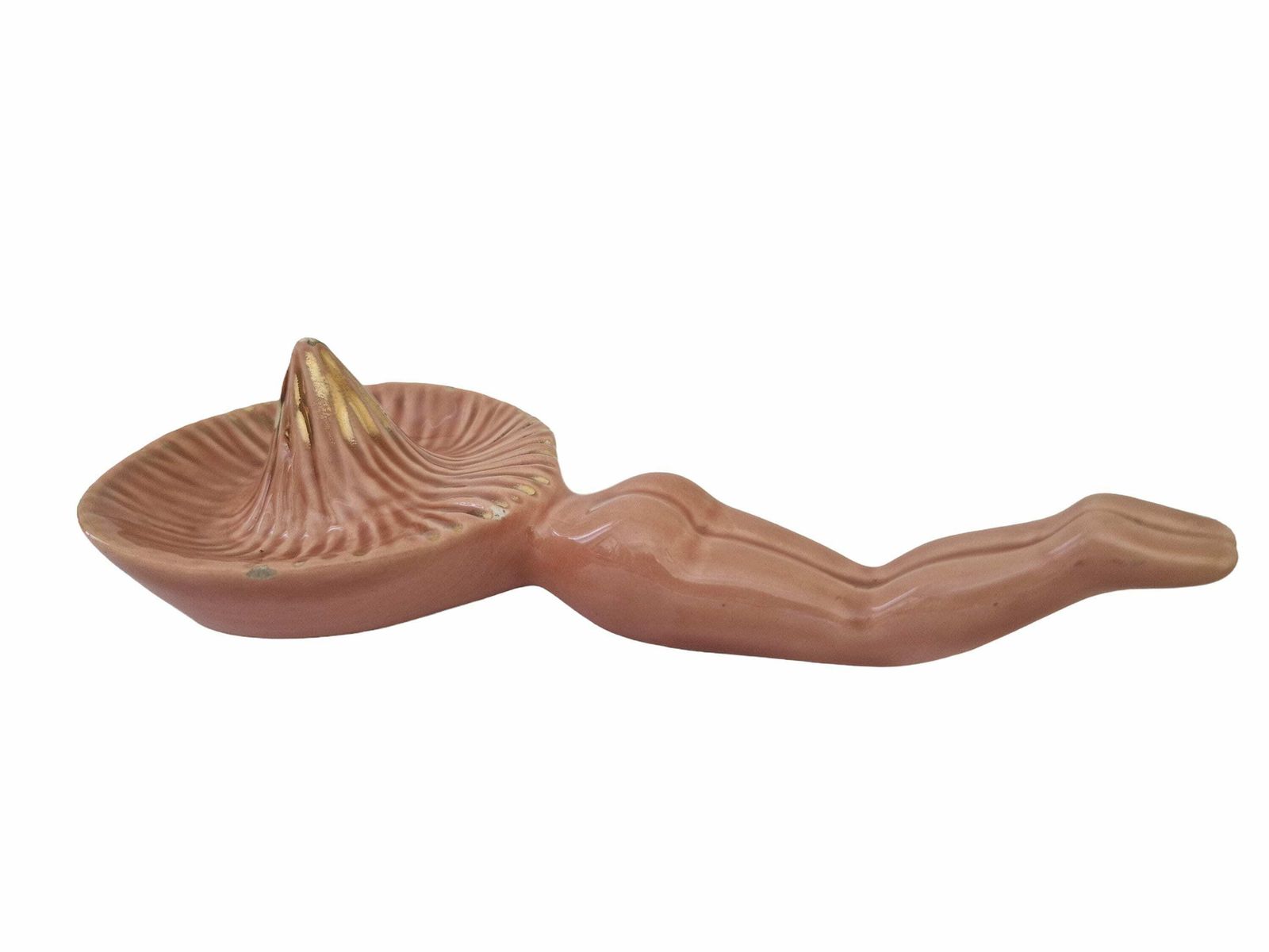 Mid Century Ceramic Pinup Lemon Juicer, Naked Lady In Sombrero Hat Wall Hanging Figurine photo 70.0