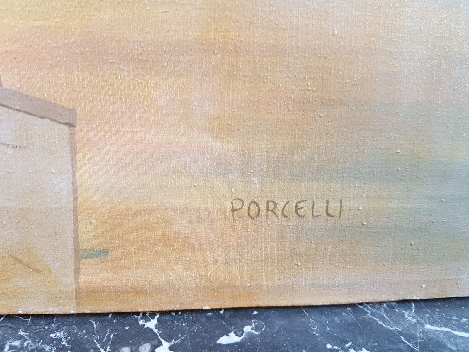 Art Religious Motive   Oil On Canvas Signed By Porcelli photo