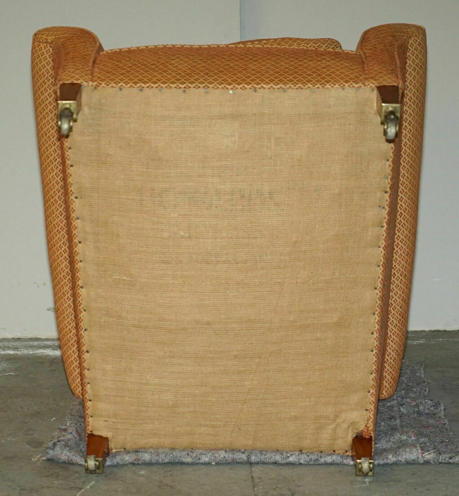 photo vintage Pair Of Antique Victorian Howard & Son's Armchairs For Upholstery Restoration