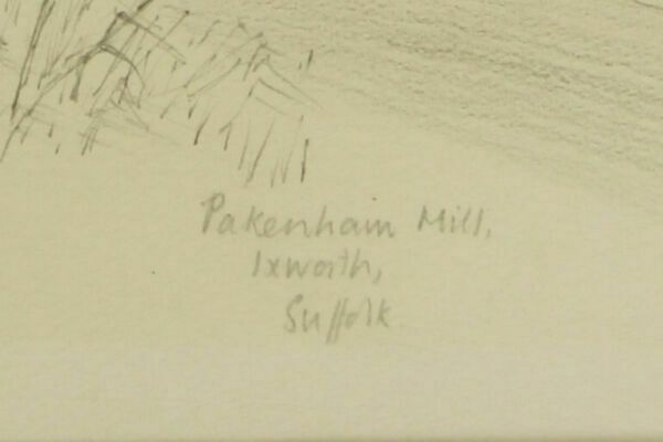 Pencil Sketch By Suzanne Hardicker. Titled "Pakenham Mill, Ixworth, Suffolk" photo Art