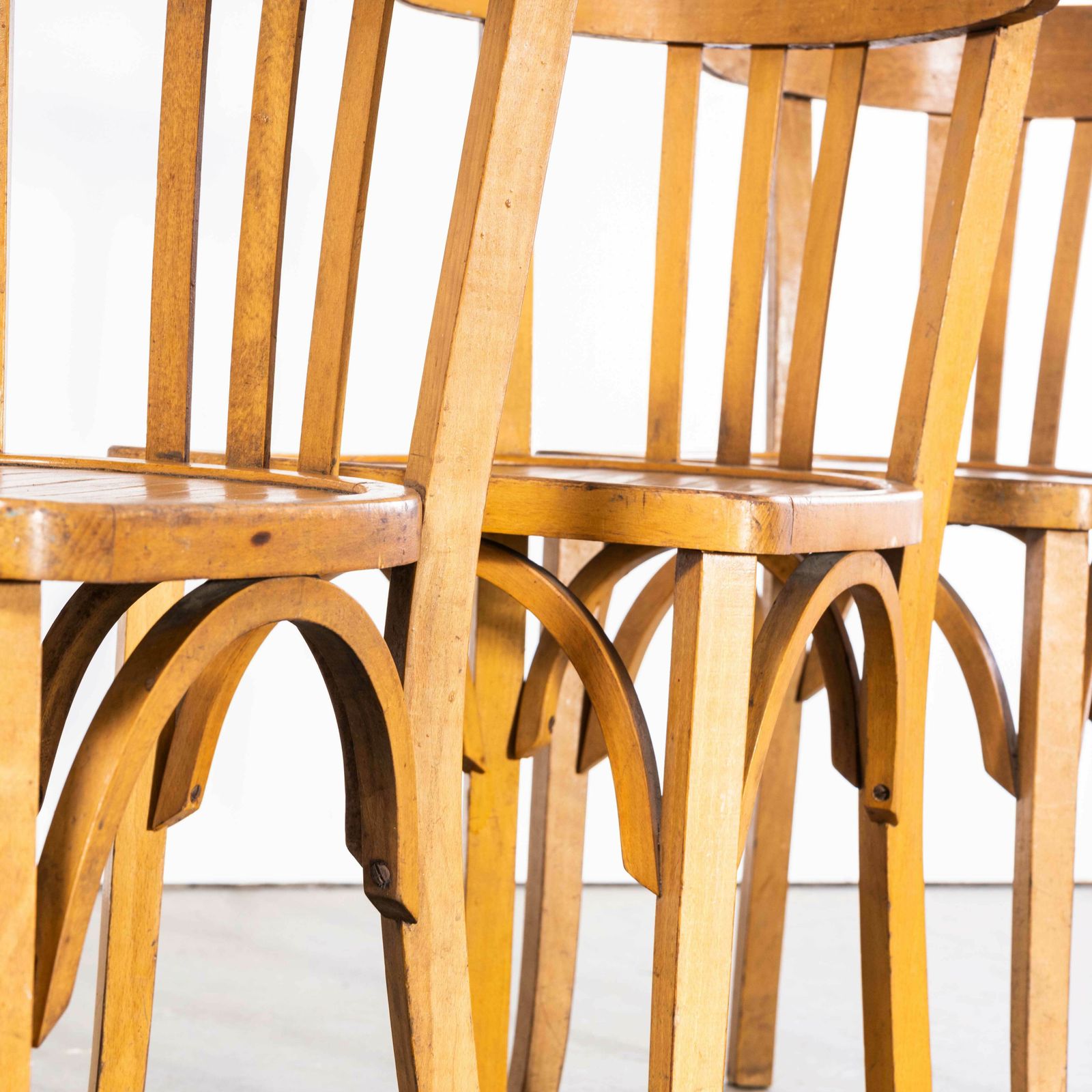 1950’s Baumann Bentwood Tri Back Dining Chair – Honey – Set Of Four photo furniture