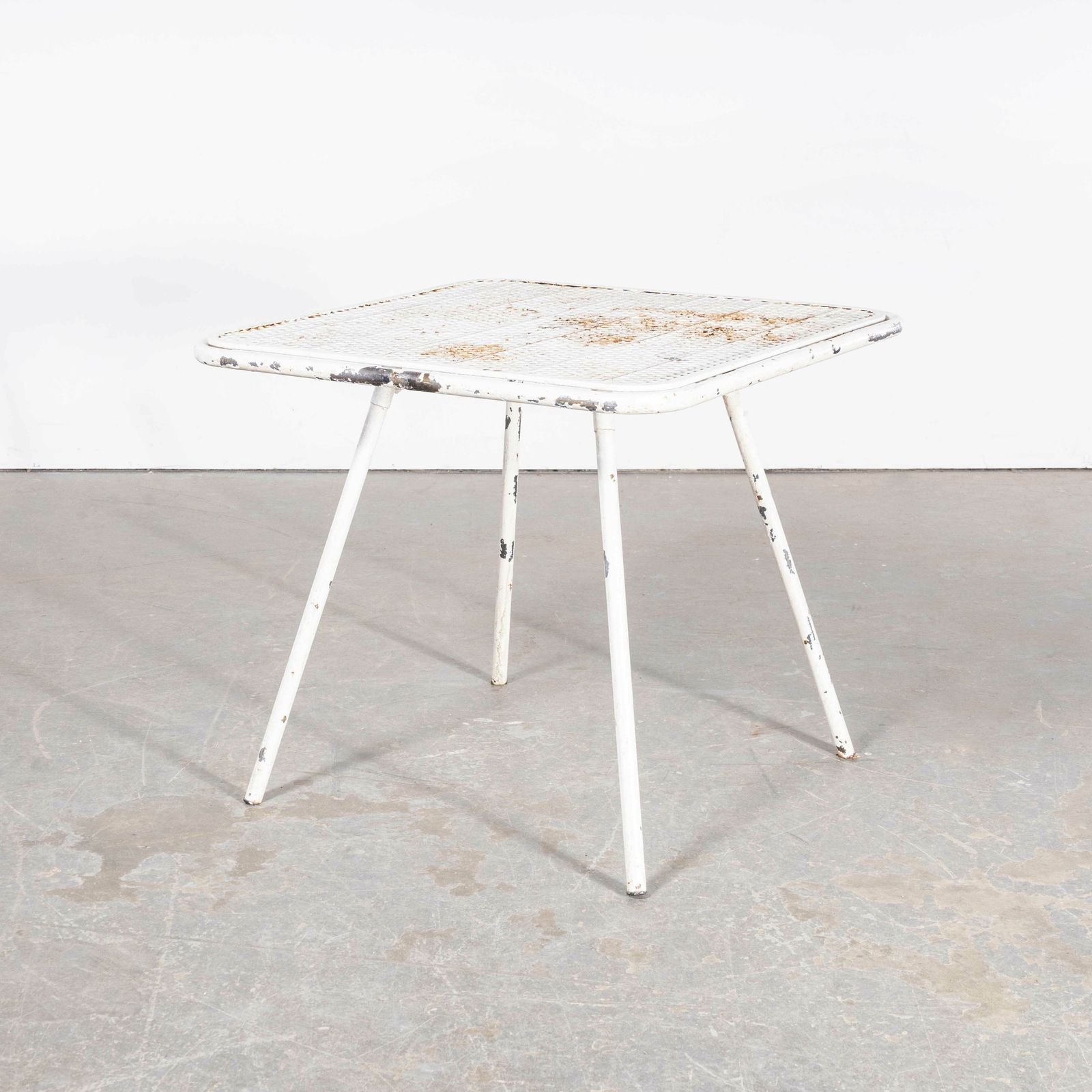 1950’s Original Rene Malaval White Square Outdoor Table