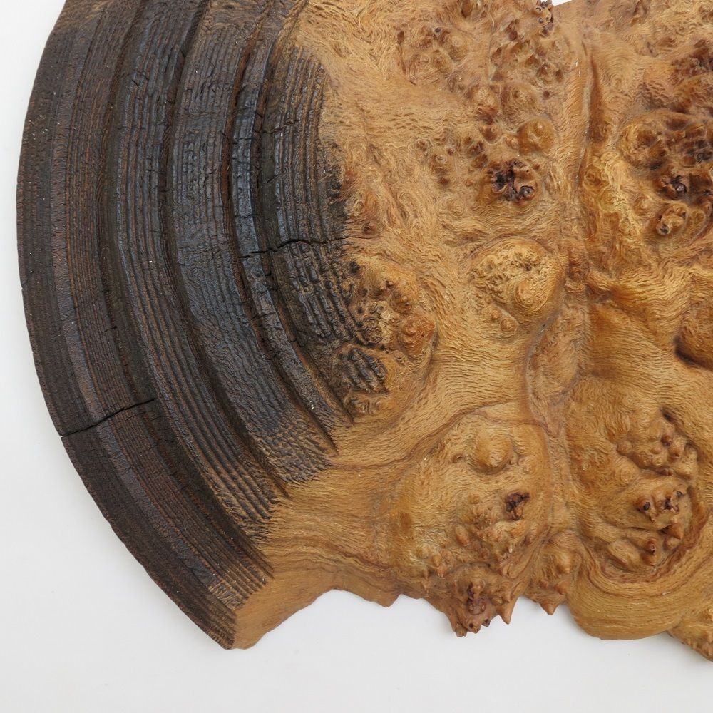 Very Large Handmade Mike Scott Chai Wall Sculpture In Burr Oak photo vinterior