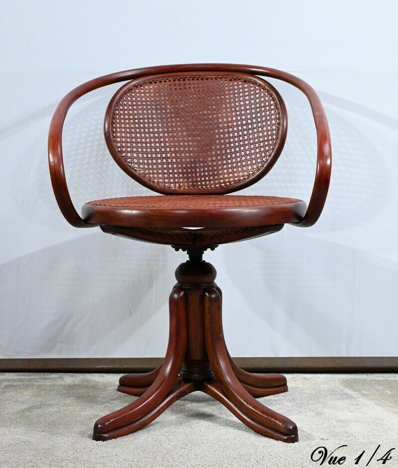 Office Armchair In Beech, Thonet Spirit   Early 20th Century photo 2097.08