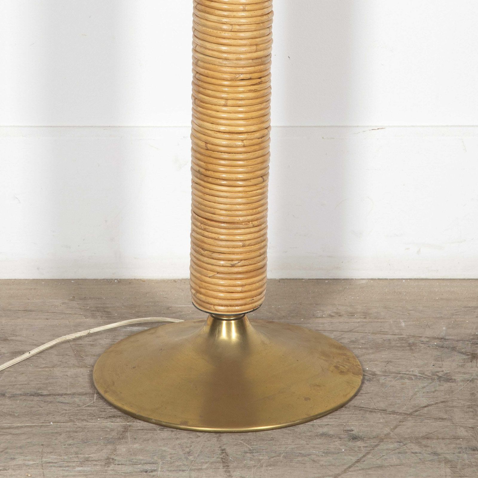 Contemporary Modern Bamboo Floor Lamp photo vintage