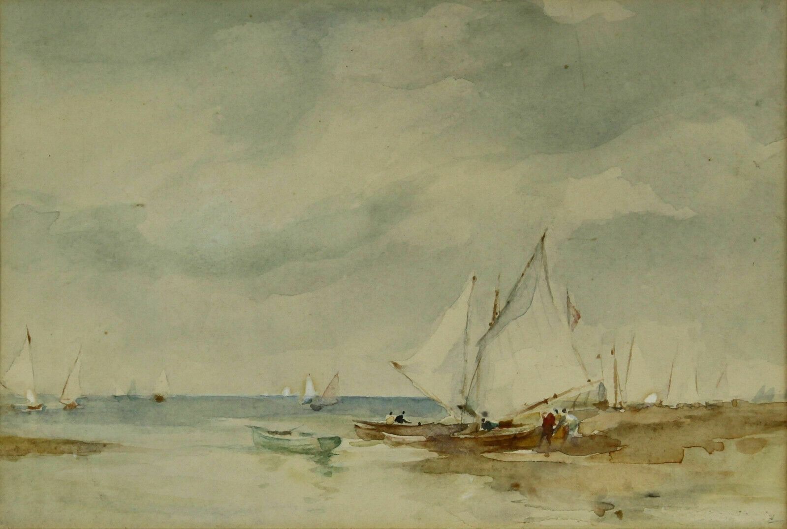 Watercolour Of A Beachscape In The Style Of Edward Seago photo furniture