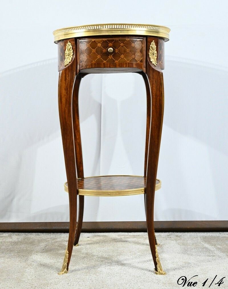 Small Living Room Table In Rosewood And Mahogany, Louis XV/Louis XVI Style, Early 20th Century photo buy