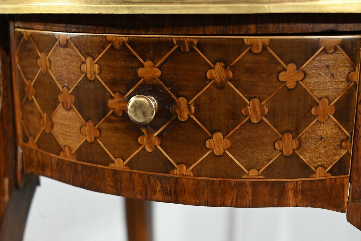 2869.58 Small Living Room Table In Rosewood And Mahogany, Louis XV/Louis XVI Style, Early 20th Century photo