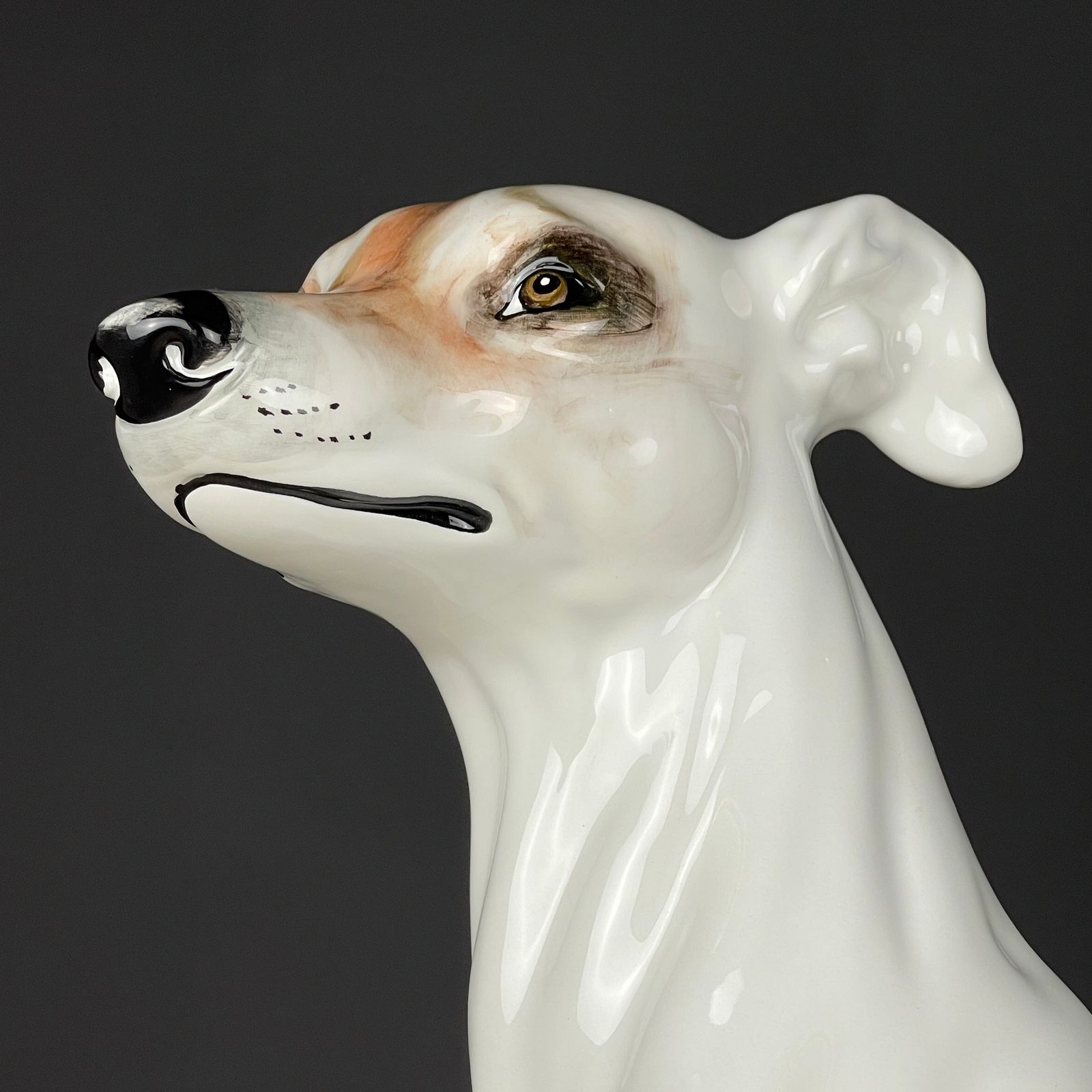 photo furniture Large Ceramic Sculpture Of Dog From Bassano Italy 1980s
