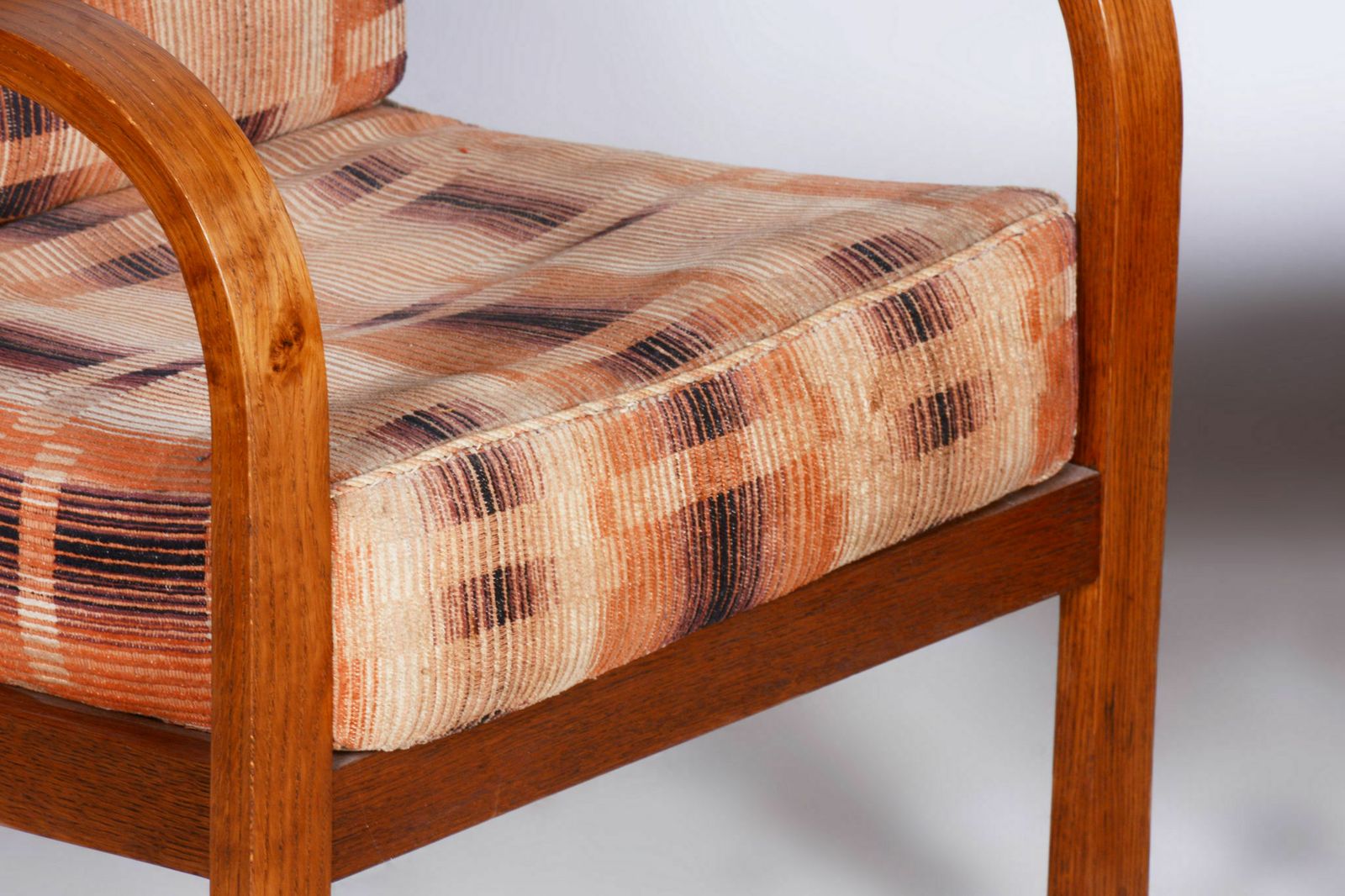 Restored Artdeco Pair Of Reclining Chairs, Jindrich Halabala, Up Zavody, Oak, Czechia, 1930s photo 1700.0