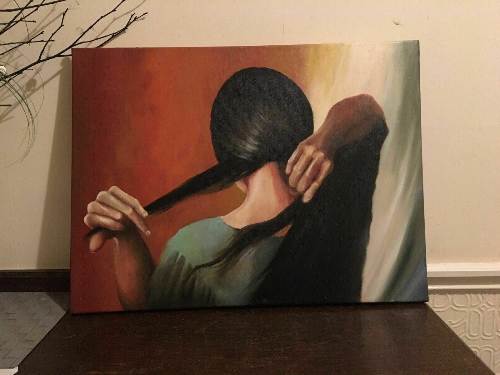 Modern Oil Painting Michael Borremans Influenced Hair Anti Portrait Excellent photo buy