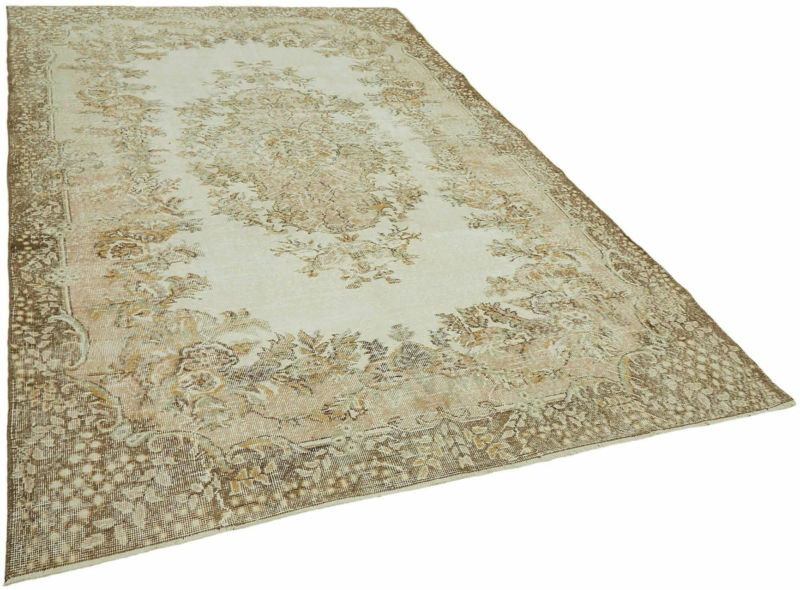Handmade Beige Turkish Vintage Area Rug ( 214 Cm X 315 Cm ) photo Textiles