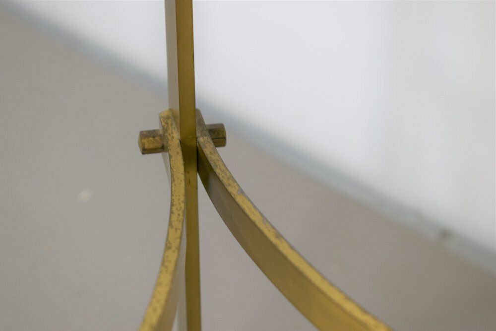 Italian Round Coffee Table, Brass And Smoked Glass, 1960s photo 558.63