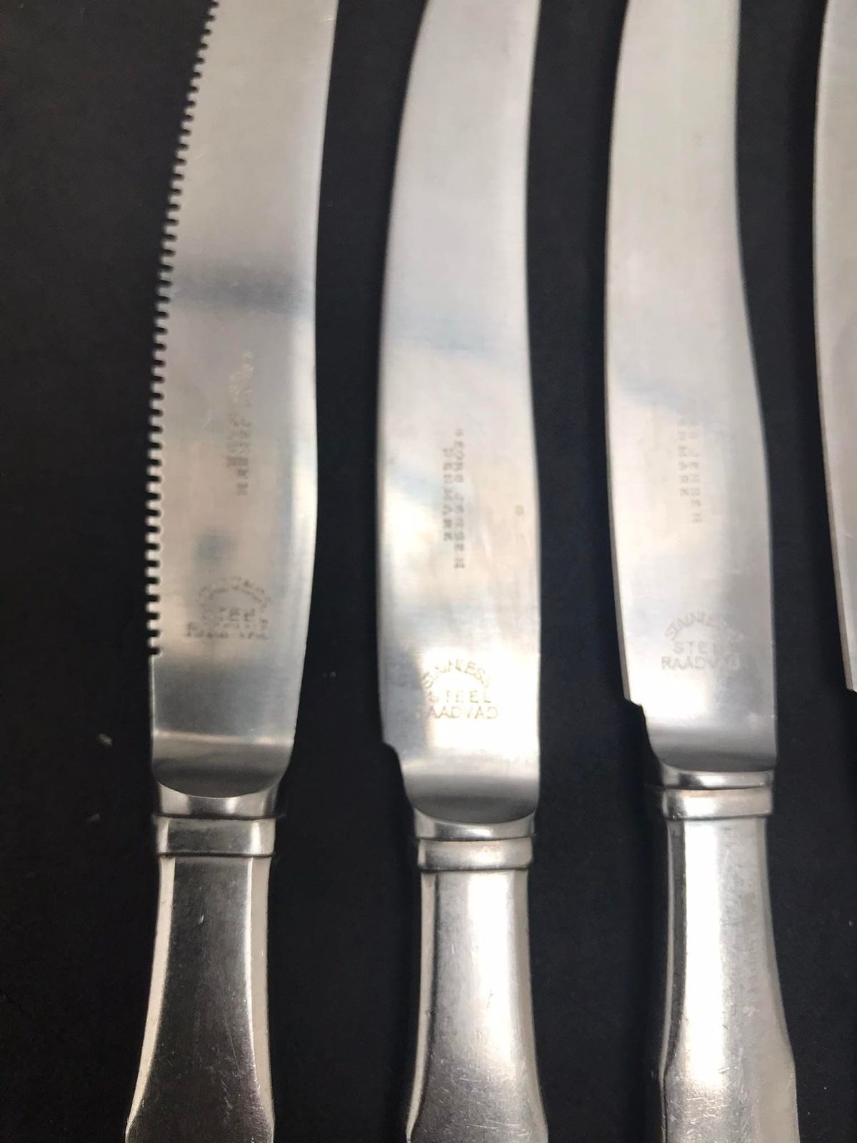Mitra Georg Jensen Gundorph Albertus Set 6 Fruit Knives In Stainless Steel, 1940s Replacement Danish Cutlery Scandinavian Flatware photo Home Decor