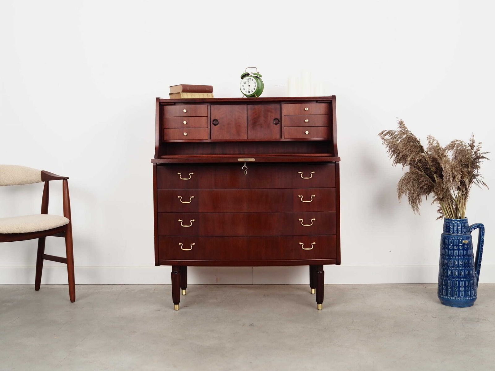 Mahonie Secretaire, Deens Design, Jaren 1970, Fabrikant: Pmj Viby J photo Meubels