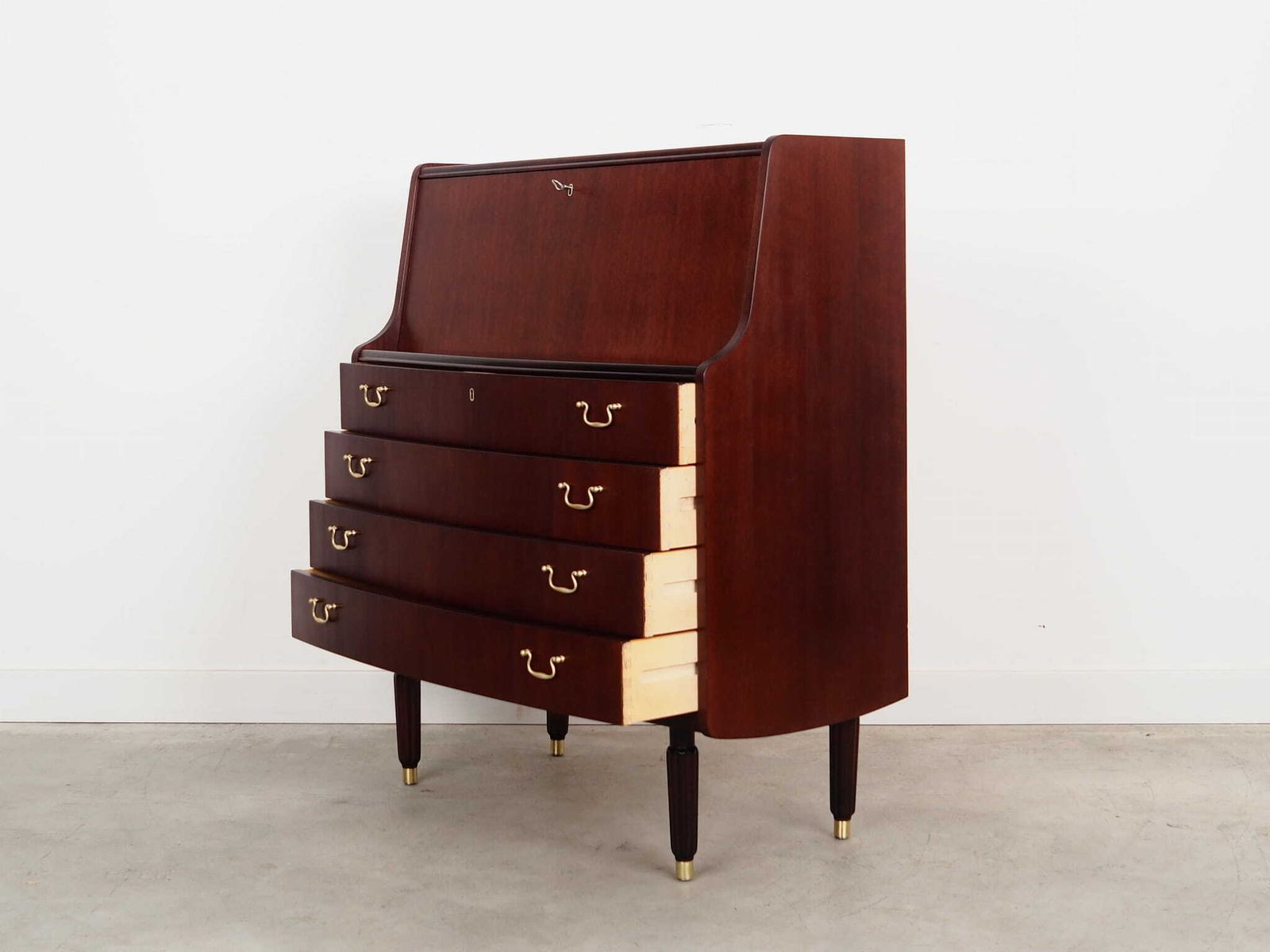 Mahogany Secretary, Danish Design, 1970s, Manufacturer: Pmj Viby J photo vinterior