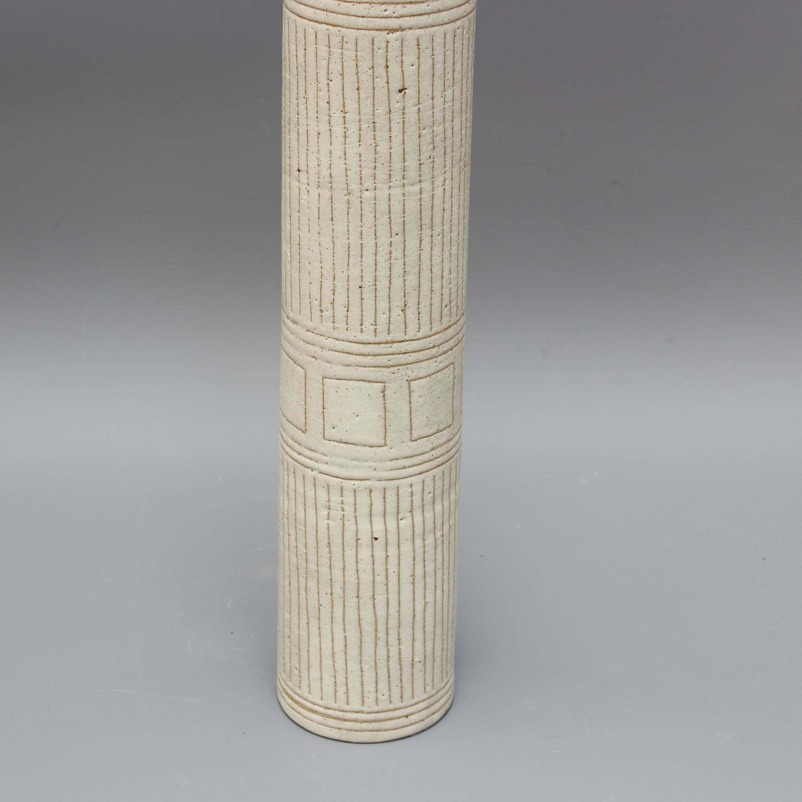 Italian Cylindrical Ceramic Vase By Bruno Gambone (Circa 1970s)   Large photo buy