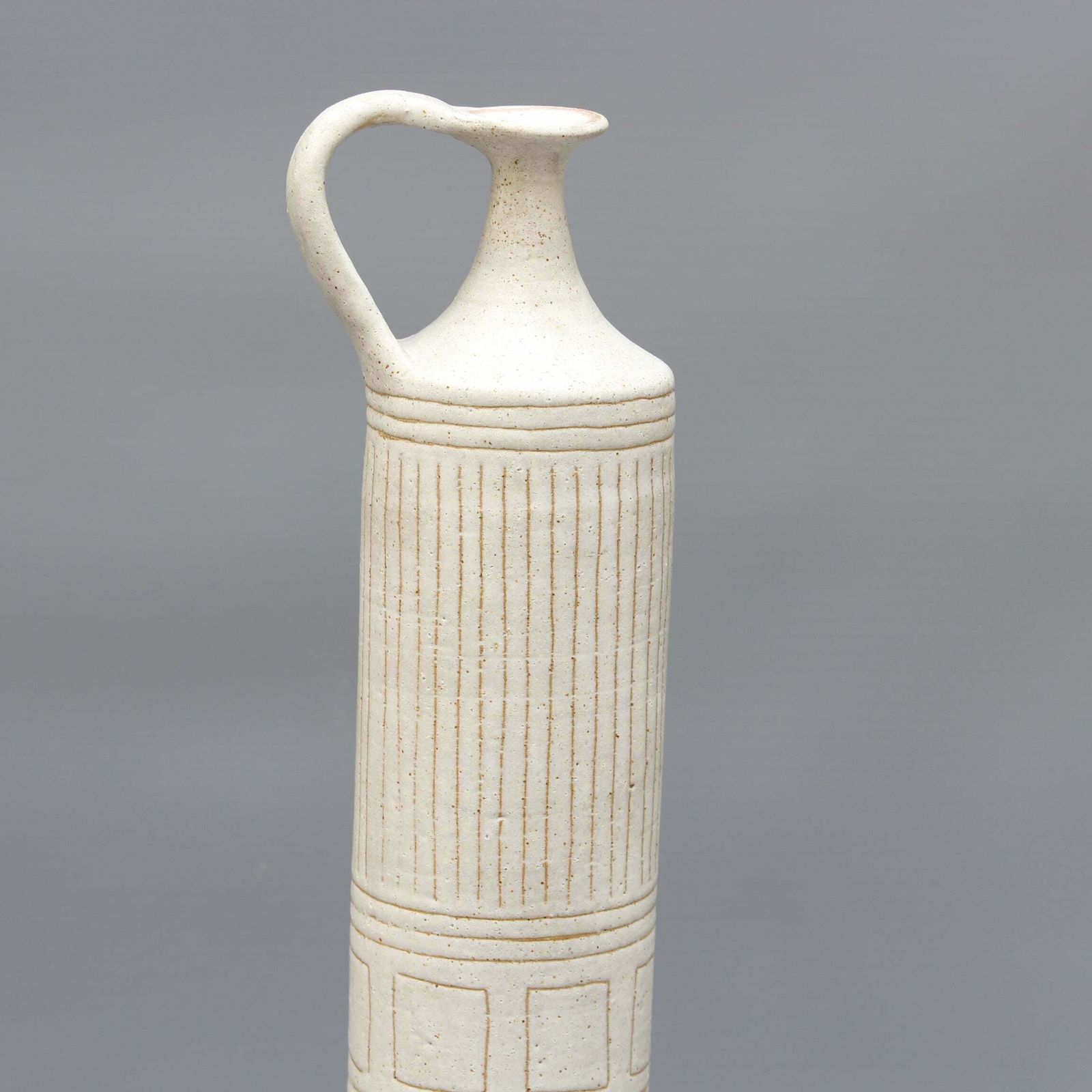 photo for sale Italian Cylindrical Ceramic Vase By Bruno Gambone (Circa 1970s)   Large