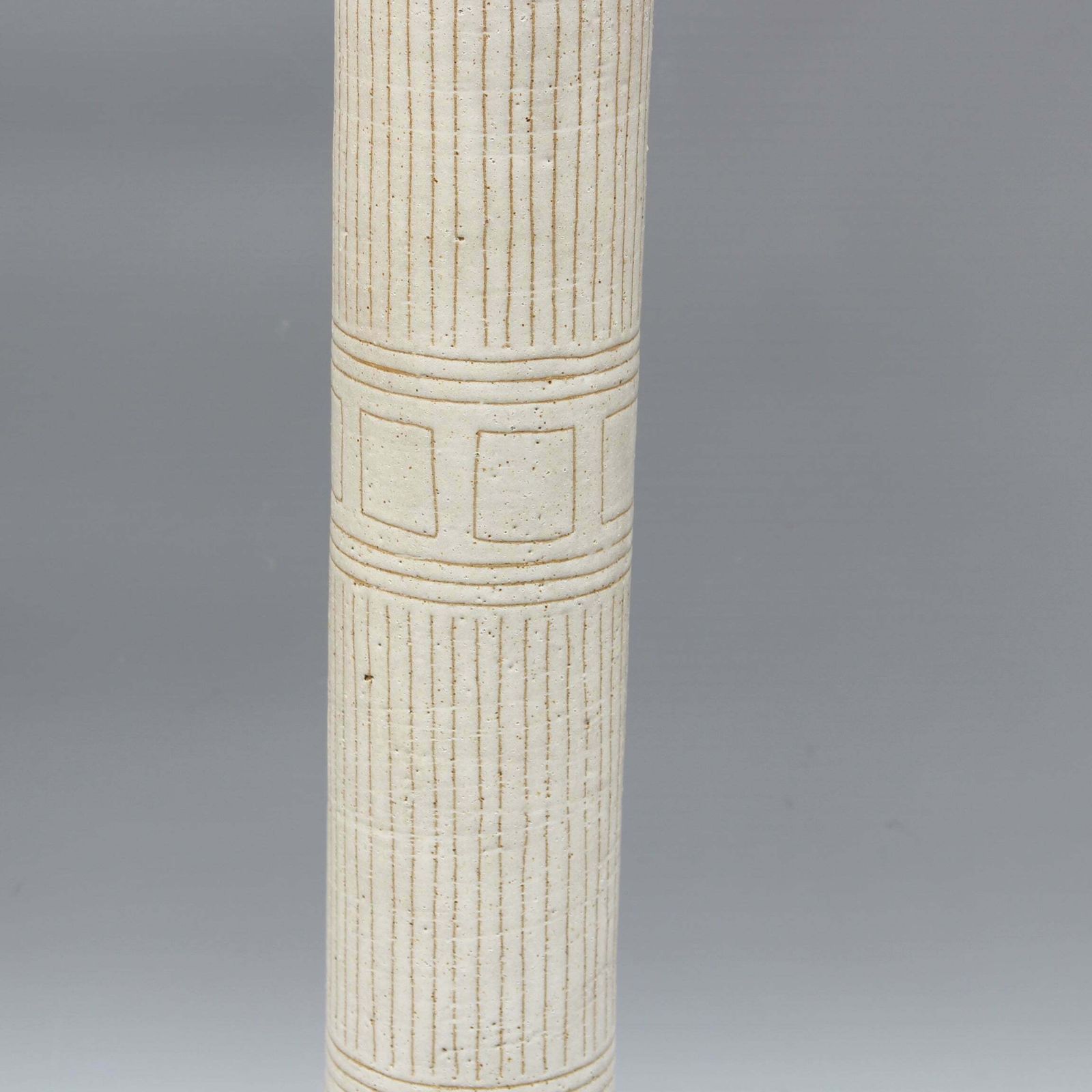 8800.0 Italian Cylindrical Ceramic Vase By Bruno Gambone (Circa 1970s)   Large photo