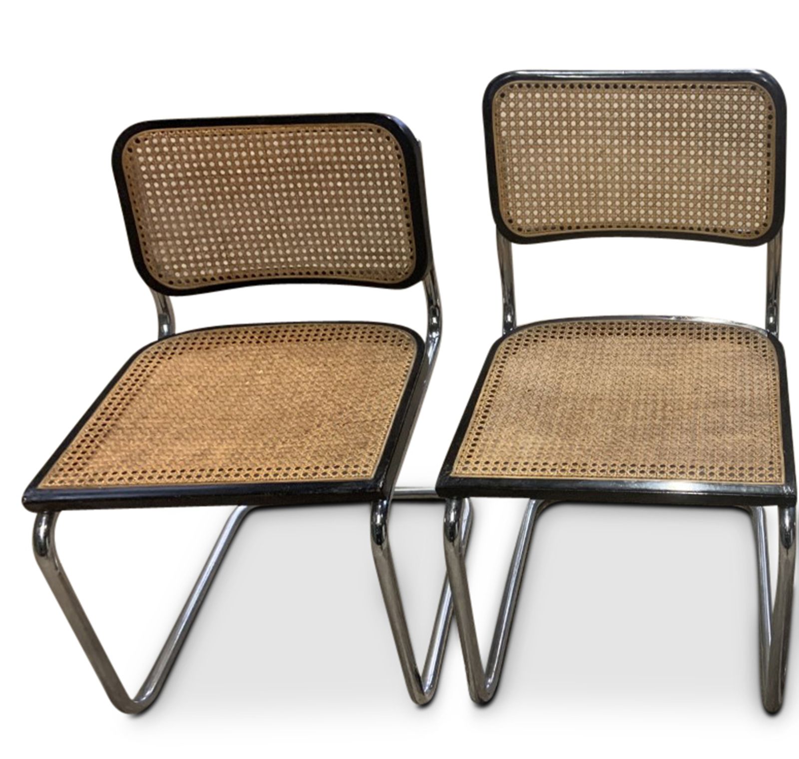 Cesca B 32 Ebonised Wood Cantilever Chair With Weave Seat A Later Marcel Breuer Made In Italy 1970s Seven In Stock Ol photo vinterior