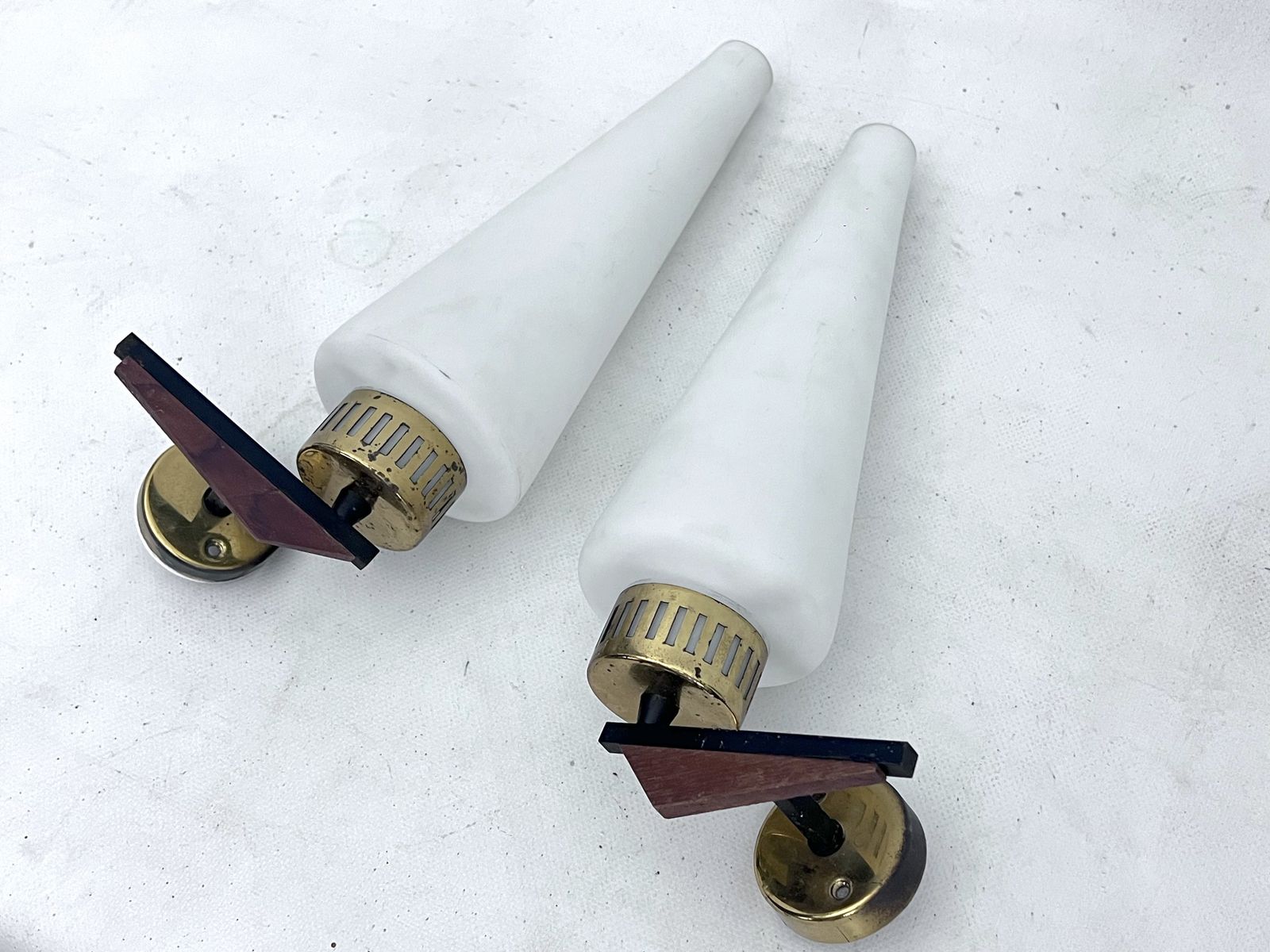Mid Century Pair Of Sconces In Stilnovo Manner. Italy 1950s photo 1204.45