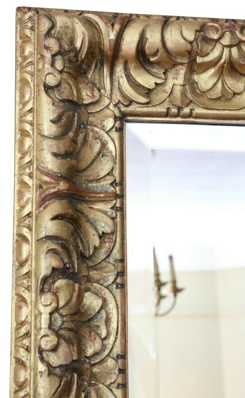 Antique Fine Quality Large Gilt 19th Century Overmantle Or Wall Mirror photo furniture