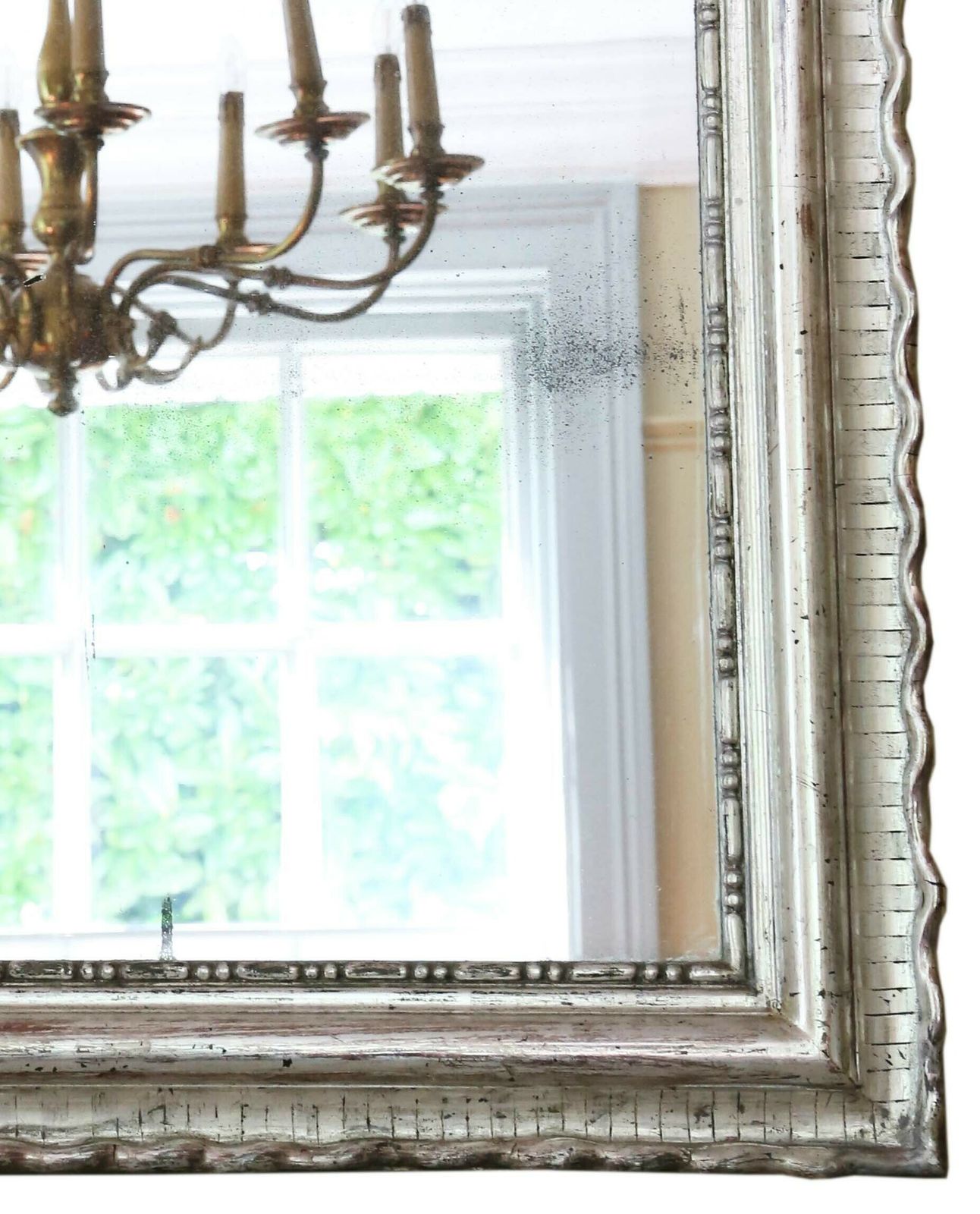 Antique Fine Quality Large Silver Gilt 19th Century Overmantle Or Wall Mirror photo 1995.0