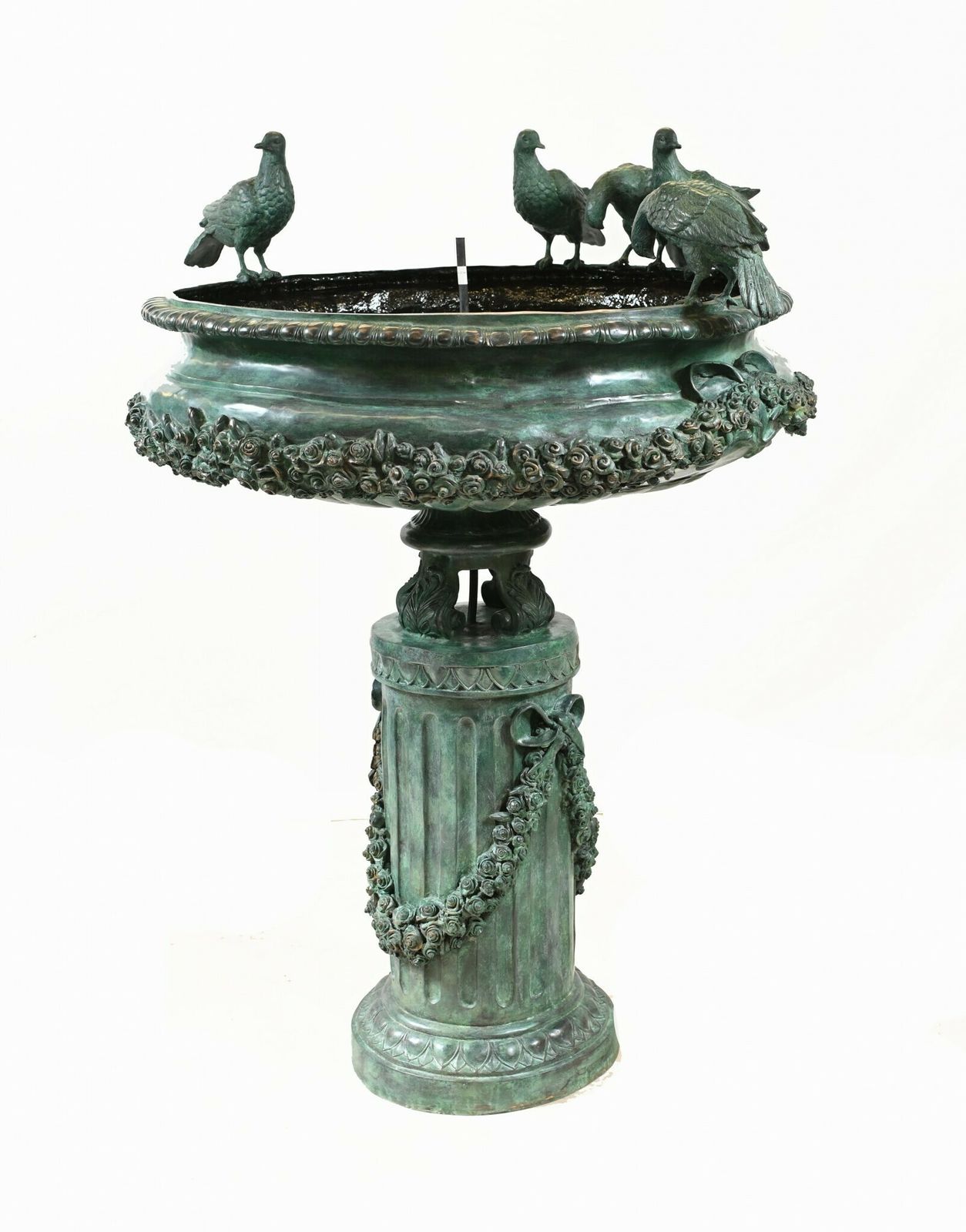 Large Classical Italian Bronze Bird Fountain Statue photo 4850.0