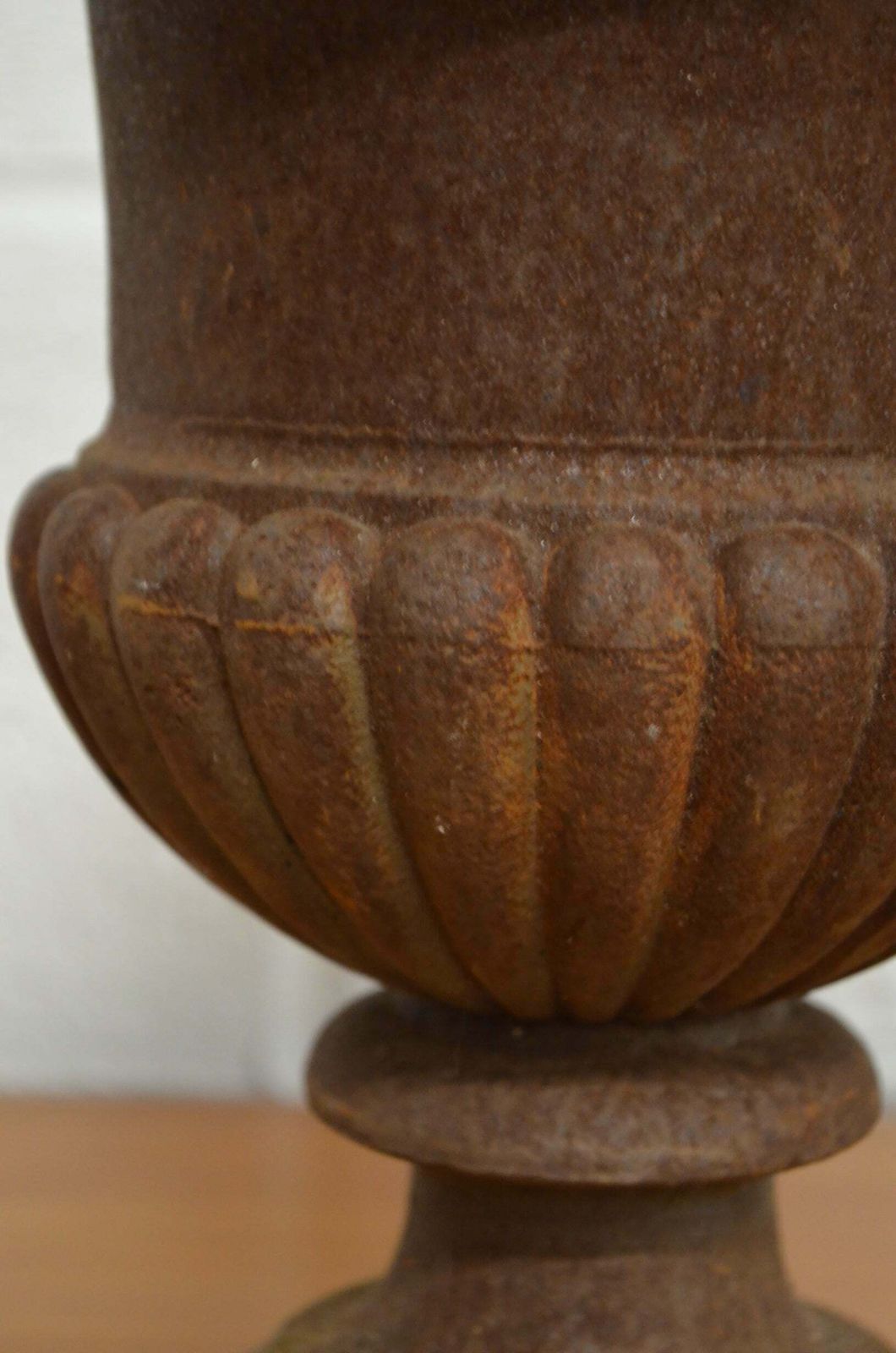 Pair Of Vintage Iron Urns, 1800s photo vintage
