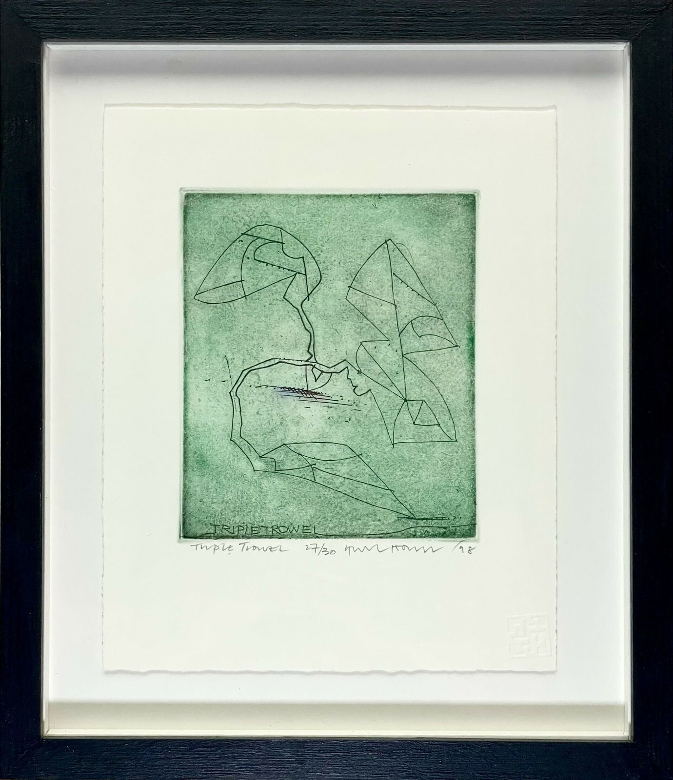 Triple Trowel. Limited Edition Abstract Etching By Gordon House 1932 2004 photo furniture