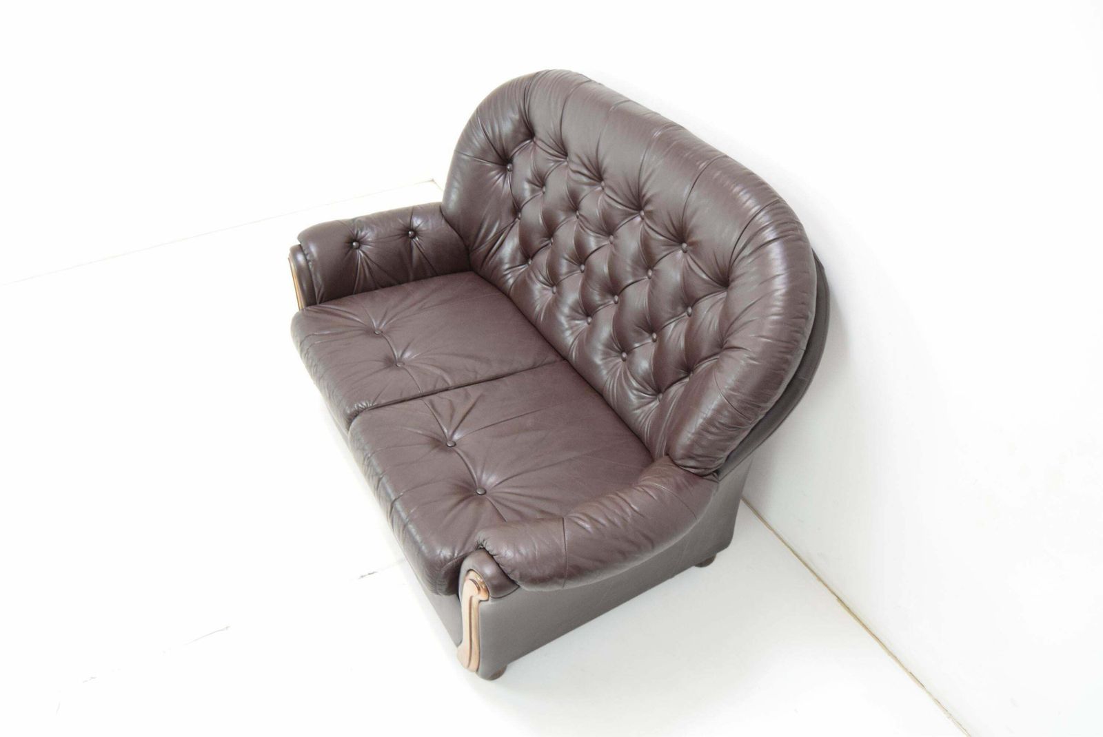 Mid Century Leatherette Two Seat Sofa, 1990's. photo buy