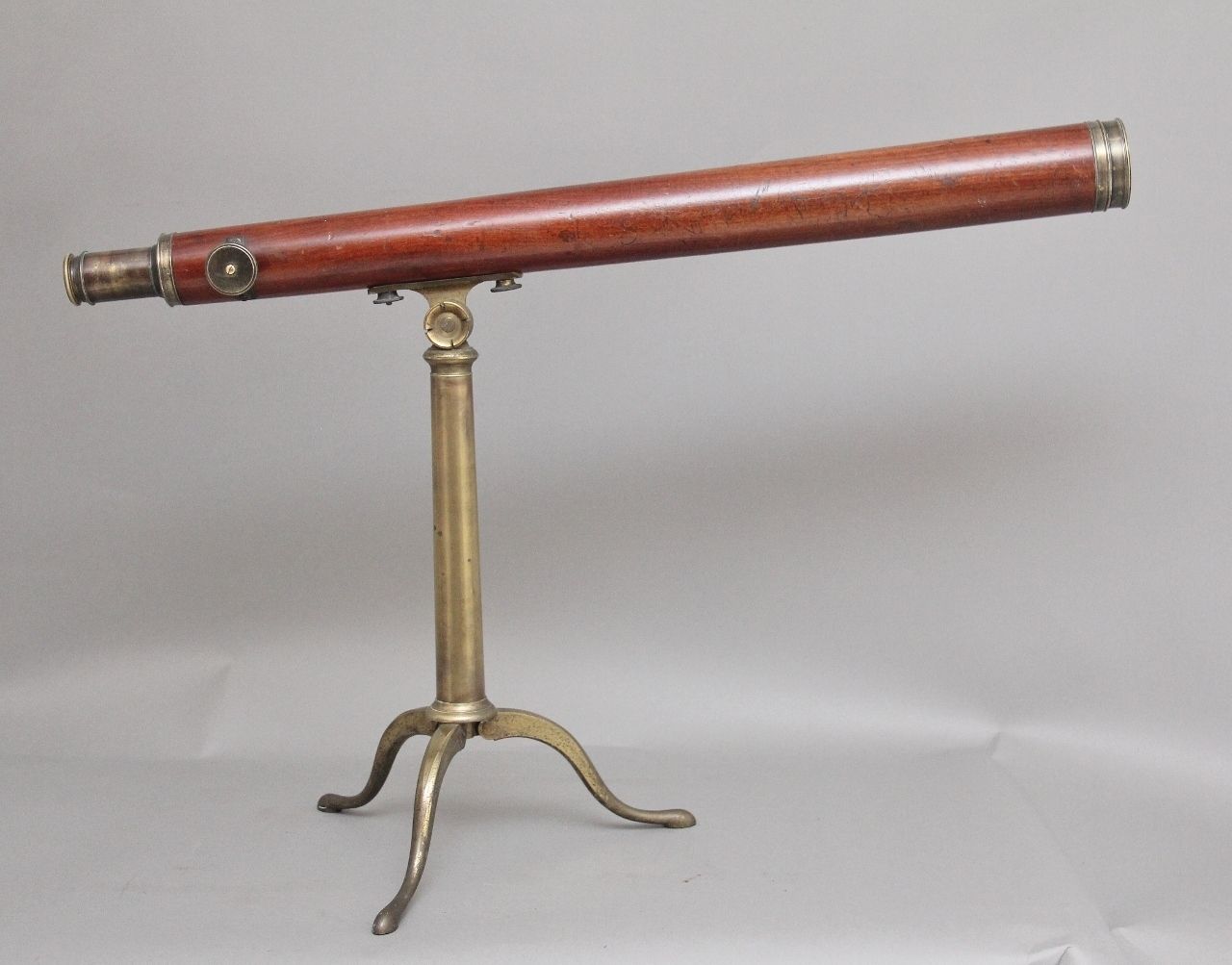18th Century Mahogany And Brass Telescope By Nairne & Blunt Of London photo vinterior
