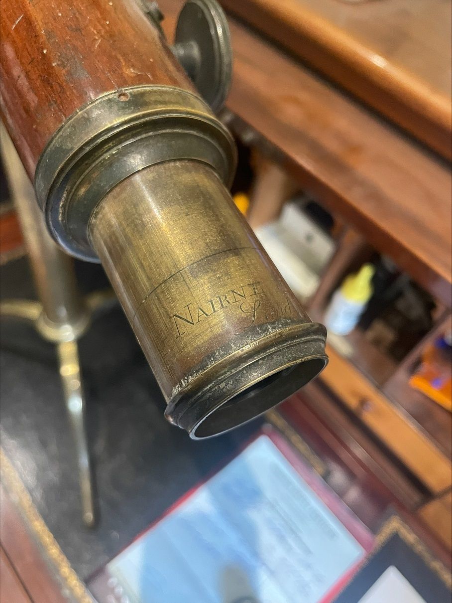 photo buy 18th Century Mahogany And Brass Telescope By Nairne & Blunt Of London